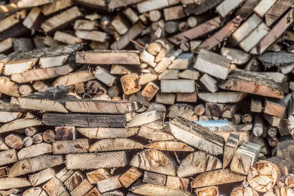 Skladování Palivového Dřeva Hromadění Dřeva Zimu — Stock fotografie