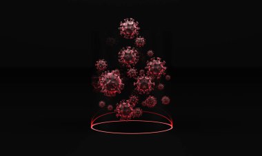 Coronavirus (COVID-19) Virüs modeli gerçekçidir.