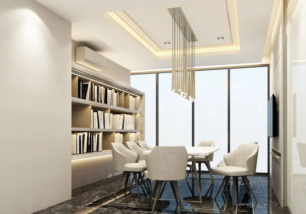 Sala Riunioni Moderno Stile Lusso Interior Design Rendering — Foto Stock