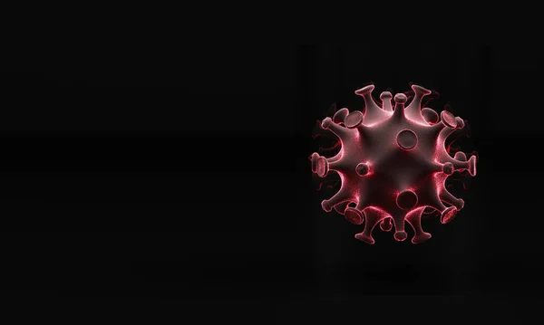 Coronavirus Covid Modelo Virus Realista Renderizado — Foto de Stock