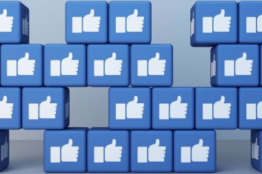 Beyaz arkaplanı olan 3D simge kutusu gibi. 3d oluşturma 