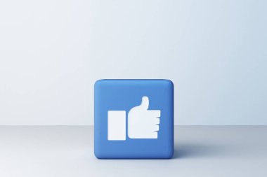 Beyaz arkaplanı olan 3D simge kutusu gibi. 3d oluşturma 