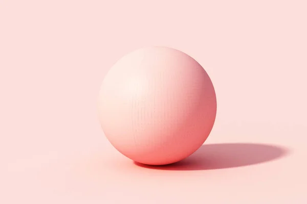 Bola Esfera Rosa Sobre Fondo Pastel Rosa Renderizar —  Fotos de Stock