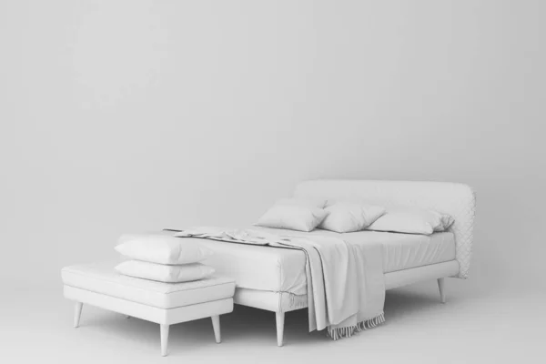 Белая Кровать Сиденья — стоковое фото