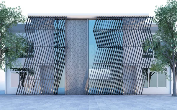 Residência Boutique Frlocal Exterior Decorada Com Arquitetura Estrutura Painel Polímero — Fotografia de Stock