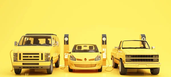 Elektromos Autó Tankol Töltőn Keresztül Látszik Képernyőn Azt Jelzi Hogy — Stock Fotó