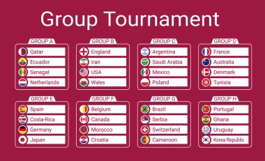 FIFA World Cup. World Cup 2022. football tournament bracket. Soccer match or football tournament, cup of championship vector stage