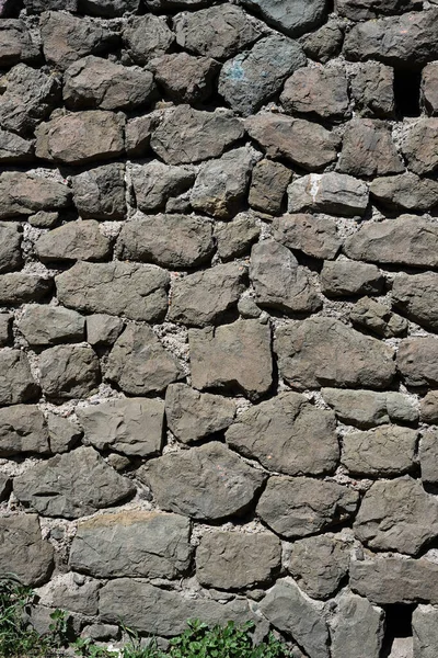 Rustic Stone Material Closeup Old Irregular Stone Brick Wall Turkey — Stock Photo, Image