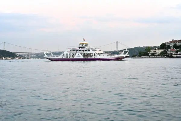 Bateaux Dans Port Ville Theistanbul — Photo