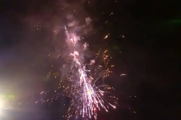 New Year Eve Celebration Fireworks Display — 图库照片