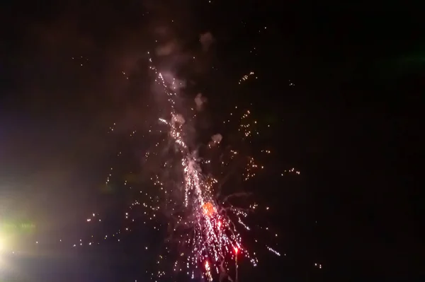 New Year Eve Celebration Fireworks Display — 图库照片