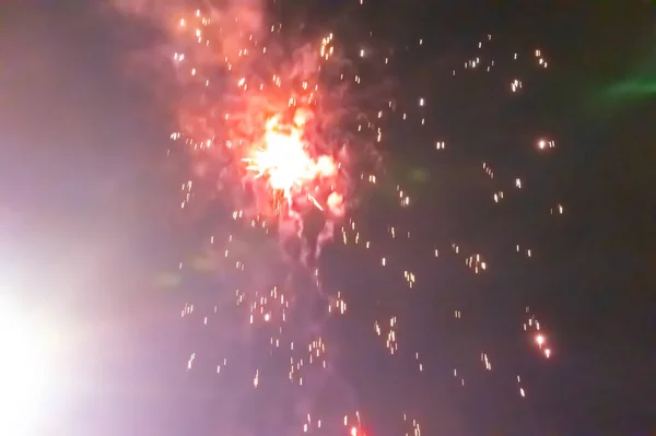 New Year Eve Celebration Fireworks Display — 图库照片