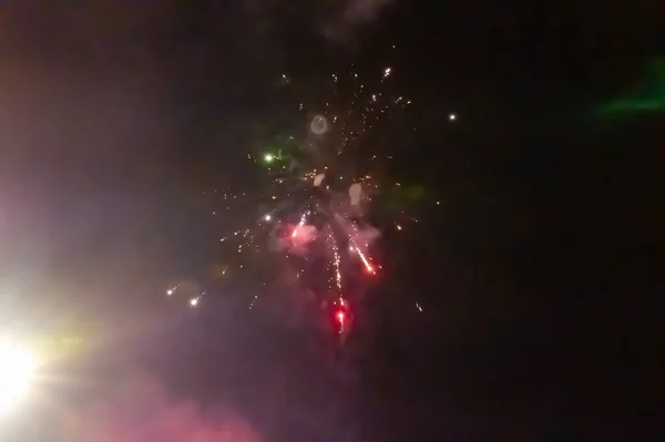 New Year Eve Celebration Fireworks Display — 图库照片