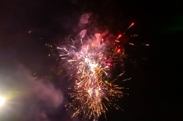 New Year Eve Celebration Fireworks Display —  Fotos de Stock