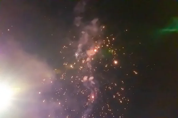 New Year Eve Celebration Fireworks Display — Stok fotoğraf