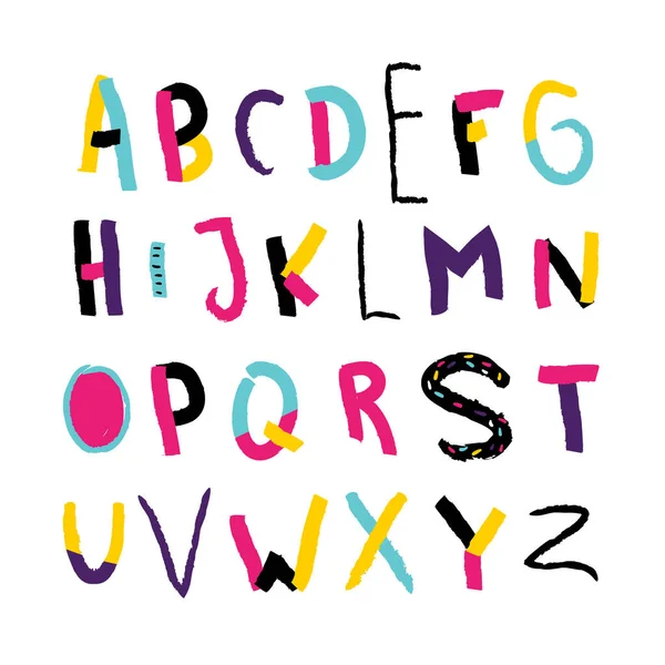 Colorful Vector Alphabet Vector Illustration Eps — Stock Vector