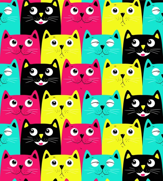 Şirin kediler renksiz, desensiz bir arka plan. Vektör EPS10