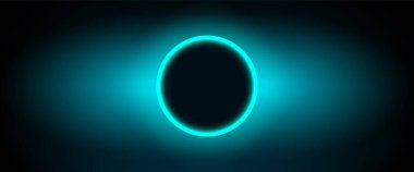 Neon Blue Circle teknoloji arka plan kavramı, soyut teknoloji arka plan kavramı, bilgi gizlilik fikri, mavi renk soyut ekran, yüksek hız İnternet teknolojisi.