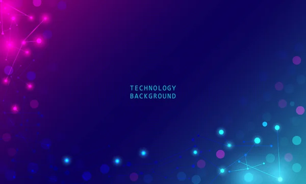 Абстрактний Технологічний Фон Частинок Сітки Єднані Лінії Точками Технологія Синьому — стоковий вектор
