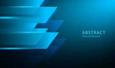 Vektör Soyut, Bilim, Fütürist, Enerji Teknolojisi Konsepti. Mavi ışık, hız ve hareket bulanıklığı olan çizgiler koyu mavi arkaplan üzerinde.