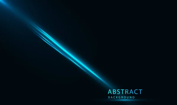 Abstract Technologie Vector Achtergrond Met Hoge Snelheid Verlichting Donkerblauwe Achtergrond — Stockvector