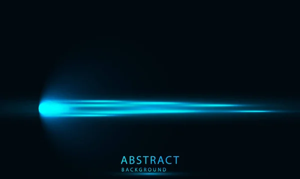 Fondo Vectorial Tecnología Abstracta Con Luces Alta Velocidad Fondo Azul — Vector de stock