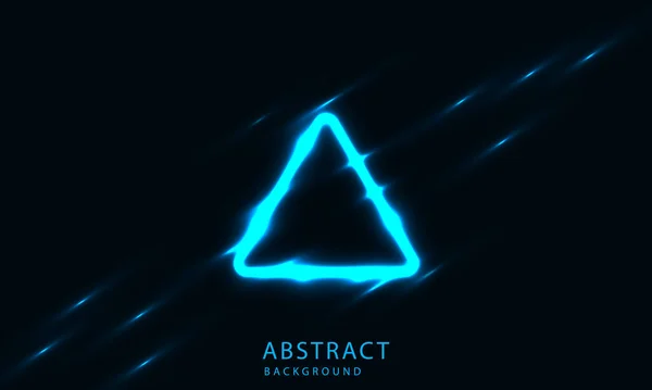 Futuristische Sci Abstract Blauwe Neon Lichtvormen Zwarte Achtergrond Exclusief Behang — Stockvector