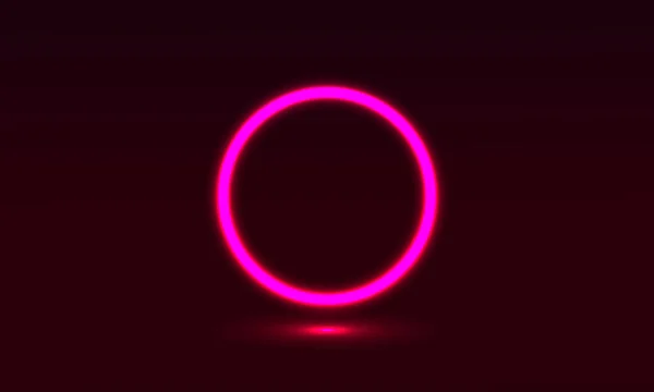 Futurista Sci Abstract Pink Neon Light Shapes Black Background Design — Vetor de Stock