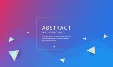 Soyut beyaz 3D Üçgen Şekiller Arkaplanı. İllüstrasyon Vektörü tasarımı dijital teknoloji kavramı.