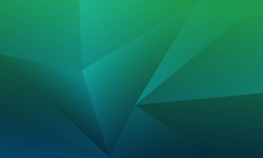 Soyut koyu mavi ve yeşil çokgen üçgen şekilli arka plan. İllüstrasyon Vektörü tasarımı dijital teknoloji kavramı.