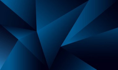 Soyut mavi çokgen üçgenler, ışık efekti lüks tarzıyla şekil düzeni. İllüstrasyon Vektörü tasarımı dijital teknoloji kavramı.