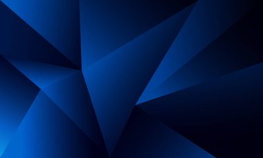 Soyut mavi çokgen üçgenler, ışık efekti lüks tarzıyla şekil düzeni. İllüstrasyon Vektörü tasarımı dijital teknoloji kavramı.