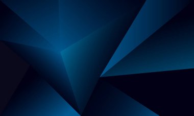 Soyut mavi çokgen üçgenler, ışık efekti lüks tarzıyla şekil düzeni. İllüstrasyon Vektörü tasarımı dijital teknoloji kavramı.