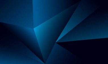 Soyut mavi çokgen üçgenler, ışık efekti lüks tarzıyla şekil düzeni. İllüstrasyon Vektörü tasarımı dijital teknoloji kavramı.