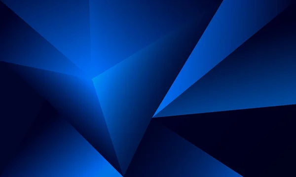 Absztrakt Kék Poligon Háromszögek Alakja Minta Háttér Világítás Hatása Luxus — Stock Vector