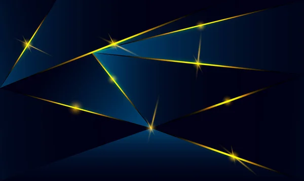 Абстрактні Сині Багатокутники Формують Візерунок Тла Ефектом Освітлення Розкішного Стилю — стоковий вектор