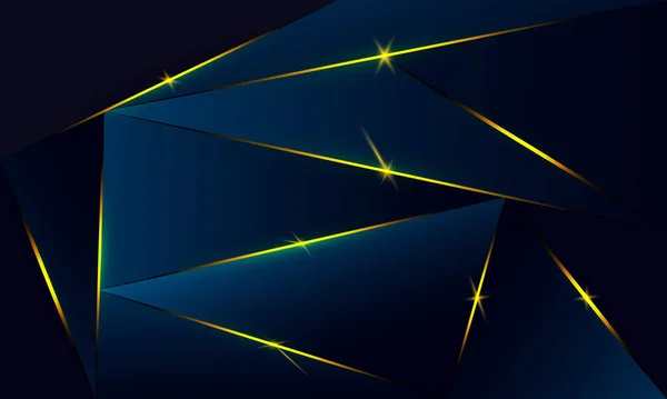Abstrato Azul Polígono Triângulos Forma Fundo Padrão Com Efeito Iluminação — Vetor de Stock