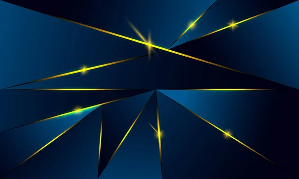 Abstraktní Modré Mnohoúhelníkové Trojúhelníky Tvar Vzor Pozadí Efektem Osvětlení Luxusní — Stockový vektor