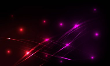 Soyut çizgi desenli lüks pembe, koyu arkaplan. İllüstrasyon Vektörü tasarımı dijital teknoloji kavramı.