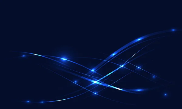 Абстрактный Рисунок Синего Цвета Темном Фоне Концепция Цифровых Технологий Векторного — стоковый вектор