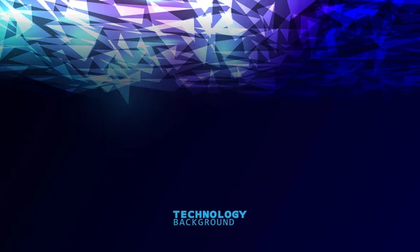 Technologie Illustration Vectorielle Avec Triangles Sur Fond Bleu Foncé Rose — Image vectorielle