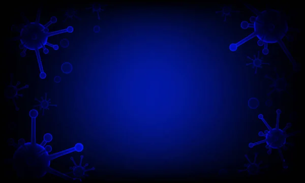 Vektor Des Coronavirus 2019 Und Virus Hintergrund Mit Blauem Licht — Stockvektor
