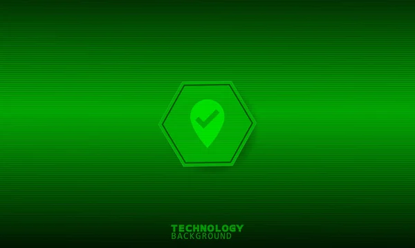 Icono Del Filtro Hexágono Verde Con Fondo Verde — Vector de stock