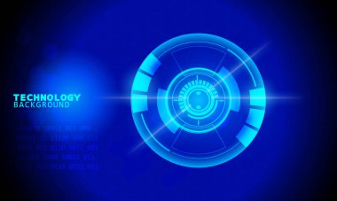 Gelecekçi soyut teknoloji geçmişi. Vektör teknoloji çemberi ve teknoloji geçmişi. Mavi renk .