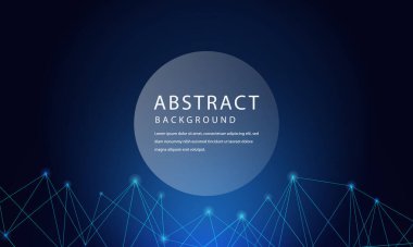 Soyut çizgiler ve noktalar arkaplanı birleştiriyor. Teknoloji bağlantısı dijital veri ve büyük veri kavramı.