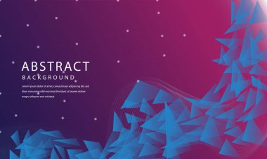 Soyut çizgiler ve noktalar arkaplanı birleştiriyor. Teknoloji bağlantısı dijital veri ve büyük veri kavramı.