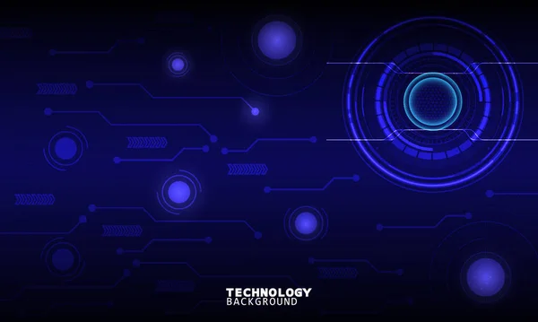 Fond Technologique Abstrait Futuriste Cercle Technologie Vectorielle Arrière Plan Technologique — Image vectorielle
