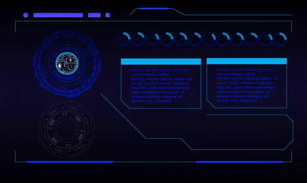 Futuristické Abstraktní Technologické Zázemí Vektorový Kruh Technologické Zázemí Modrá Barva — Stockový vektor