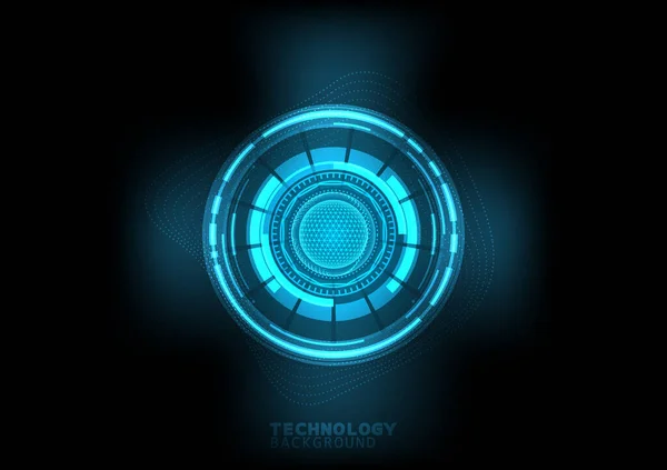 Teknisk Bakgrund Neoneffekt Kretskort Koncept Högteknologisk Digital Teknologi Blå Färg — Stock vektor