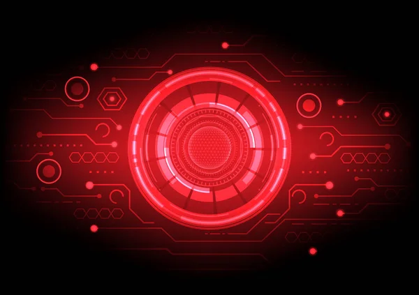 Teknisk Bakgrund Neoneffekt Kretskort Koncept Högteknologisk Digital Teknologi Röd Färg — Stock vektor